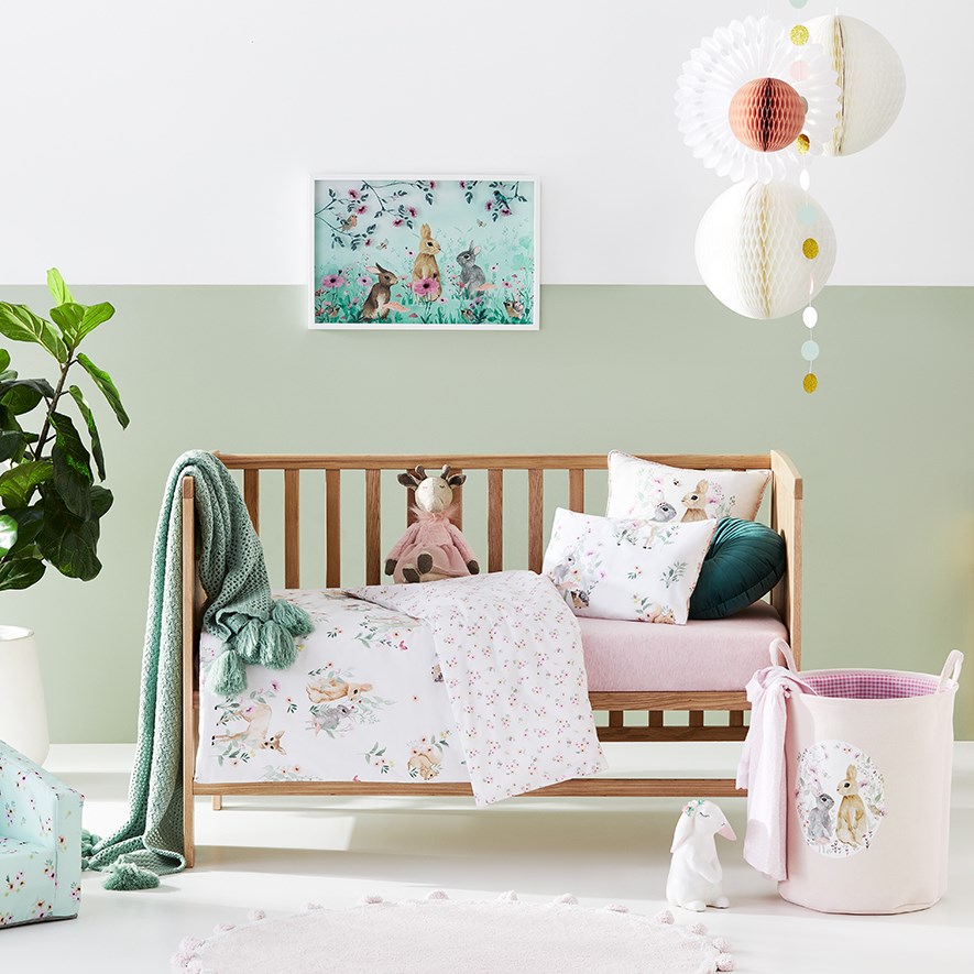 Forest Friends Cot Quilt Cover Set | Adairs