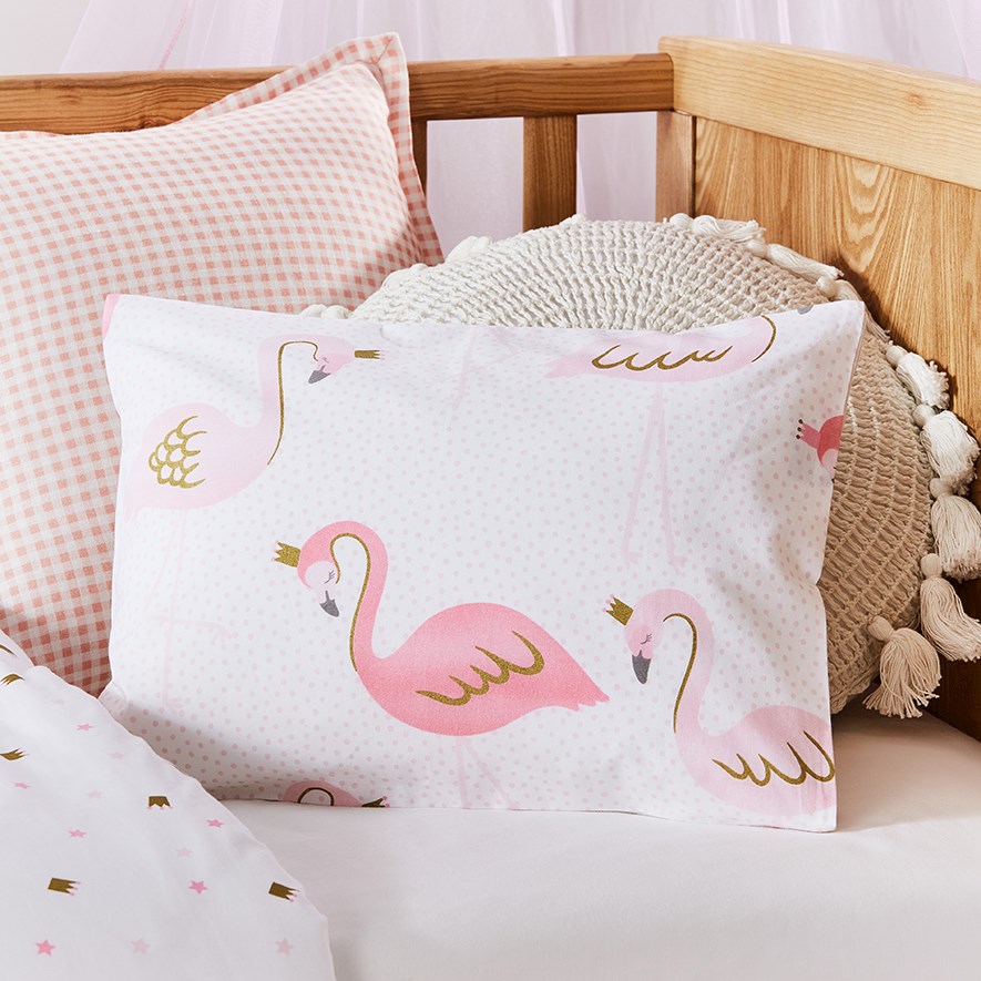 Adairs Kids Flamingo Queen Pink Cot Quilt Cover Set Adairs