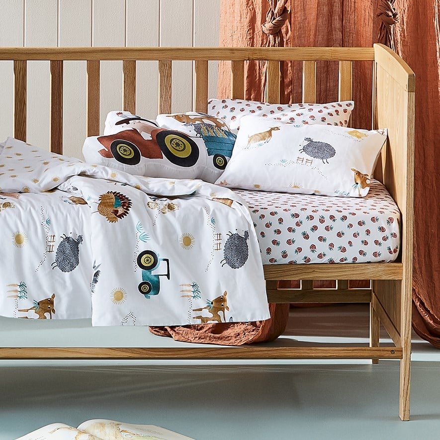 Cot quilt cover top sets