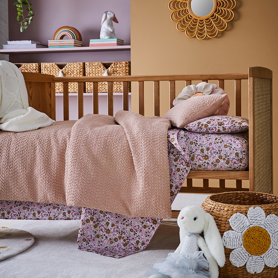 Blush store cot bedding