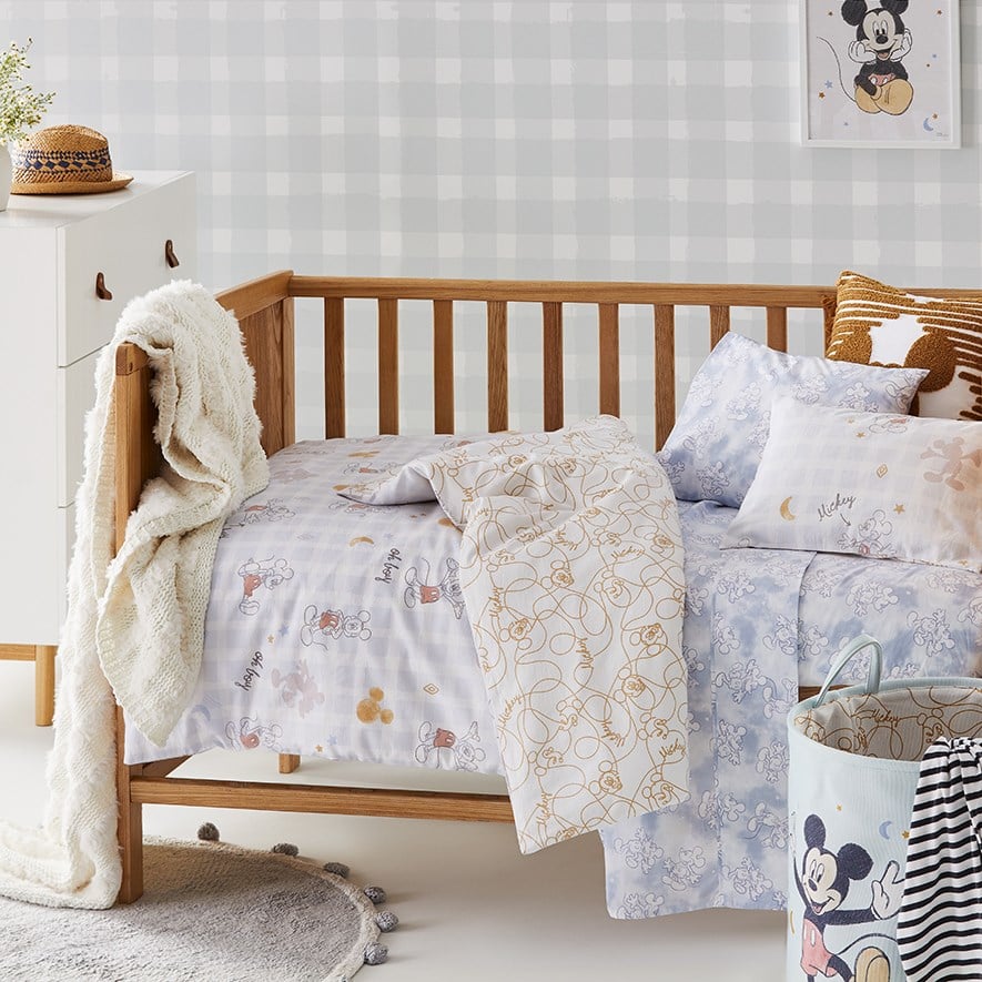 Mickey mouse cot sales set australia