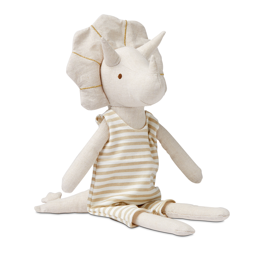 Adairs Kids Finn Dino Linen Soft Toy Adairs