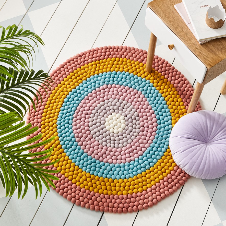 Round sales kids rug