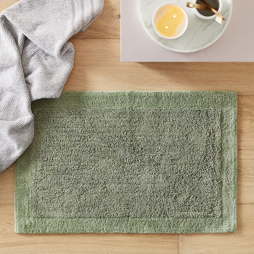 Nicola Eucalyptus Combed Cotton Bath Mat Range | Adairs