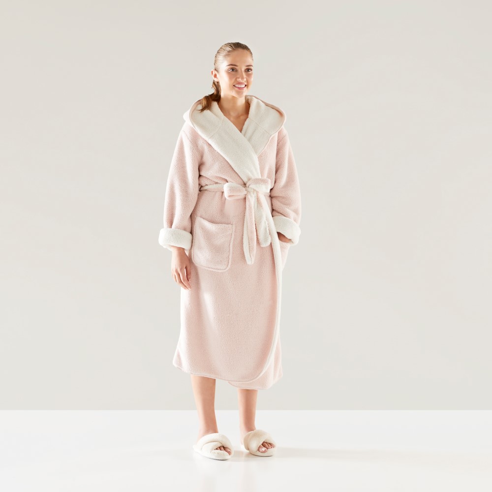 Dusty pink dressing gown best sale