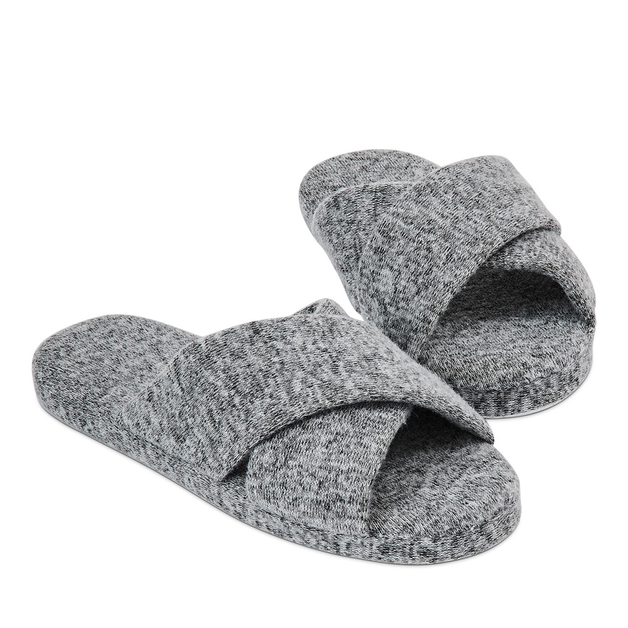 Alpine Grey Marle Supersoft Slippers | Adairs