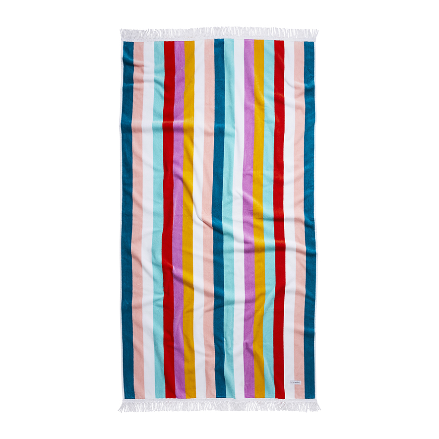 Velour Beach Towel Lollipop Stripe | Adairs