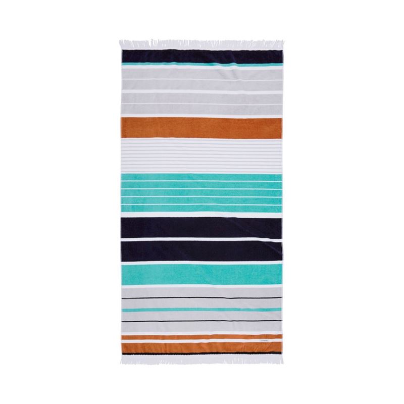 Melba Stripe Velour Beach Towel | Adairs
