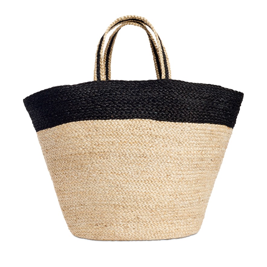 Jute Black Large Beach Bag | Adairs