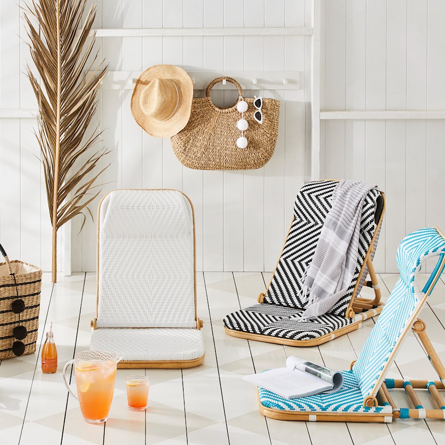 aqua wicker chair