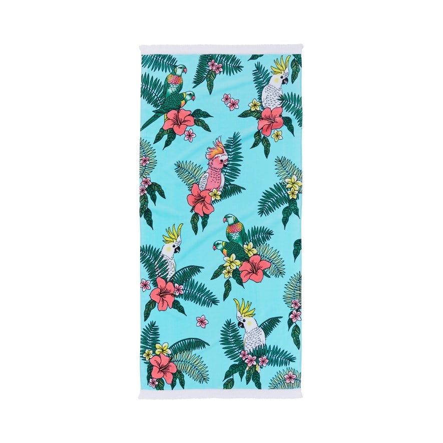 Cockatoo Standard Velour Beach Towel | Adairs