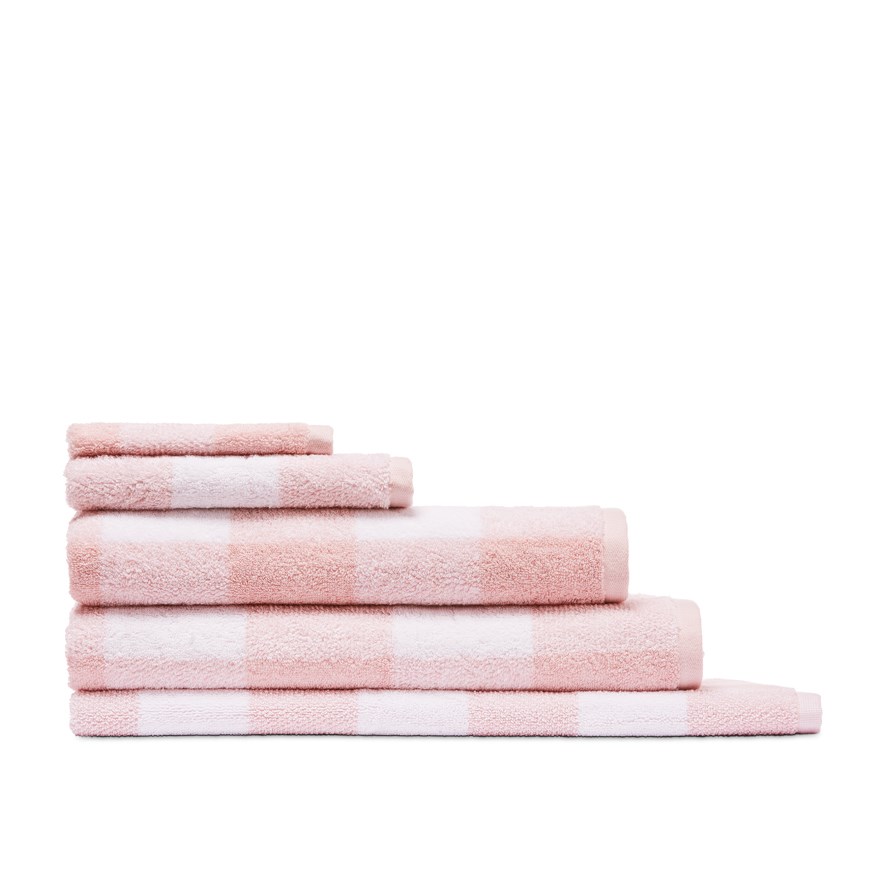 Gingham Blush Towel Range | Adairs