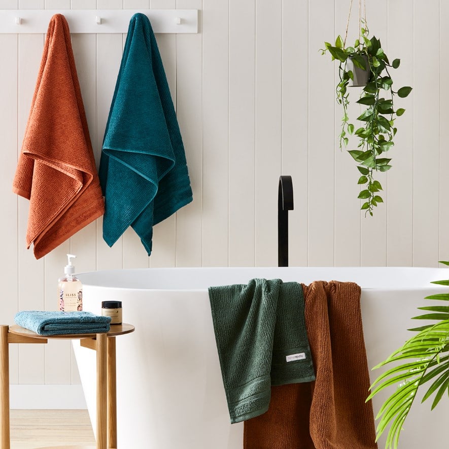 Terracotta colored 2024 towels