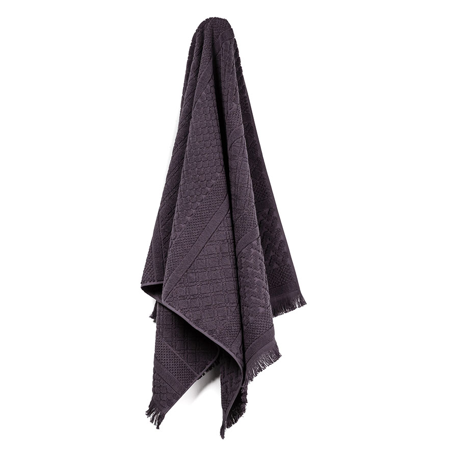 Home Republic European Collection Turin Textured Towels Coal Adairs