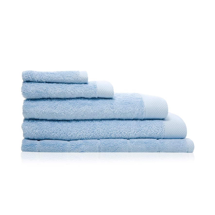 Navara Ice Blue Solid Bamboo Cotton Towel Range | Adairs