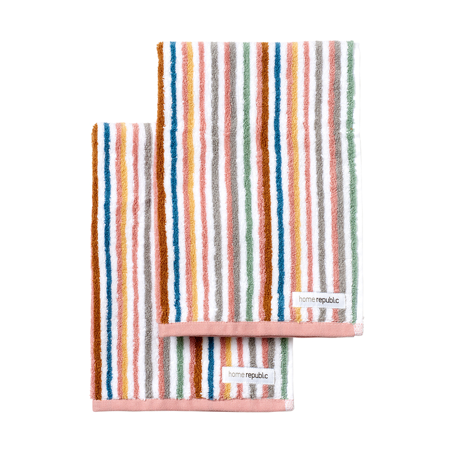 Multi Stripe Hand Towel 2 Pack Adairs