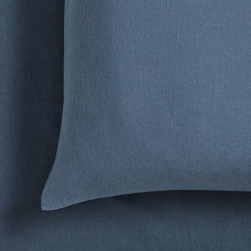 Plain Dyed Flannelette Blue Sheet Set + Pillowcases | Adairs