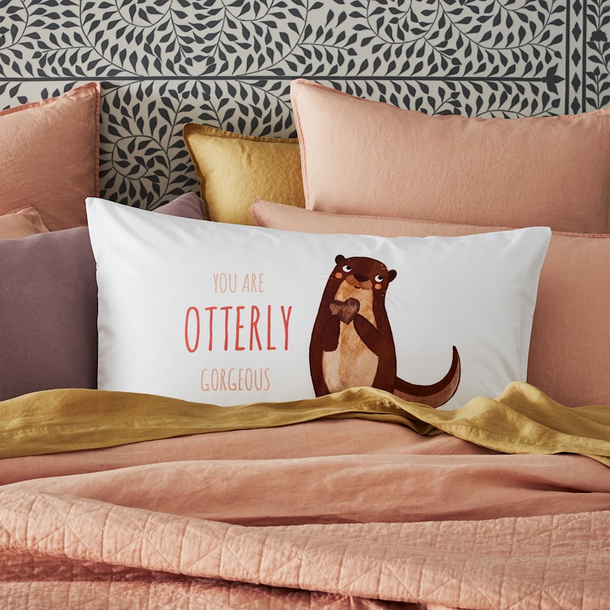 You Are Otterly Gorgeous White Pillowcase Adairs