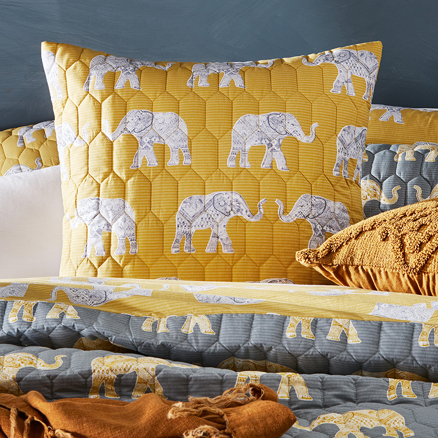 Mustard european outlet pillowcase