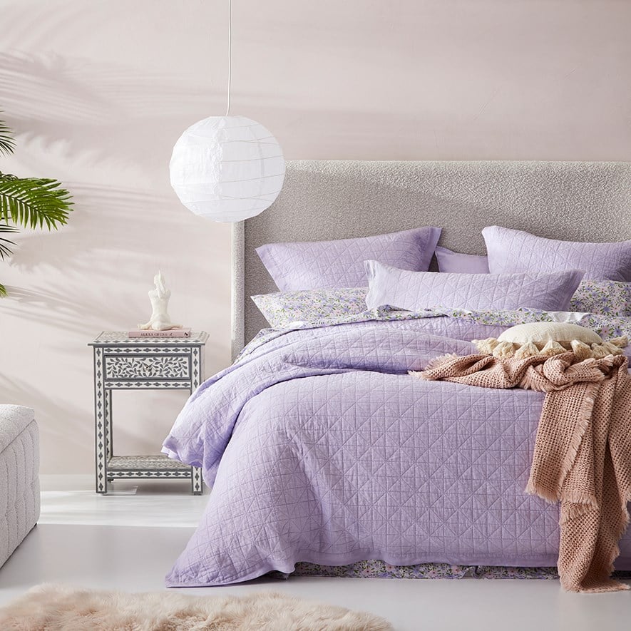 Purple european pillowcases hotsell