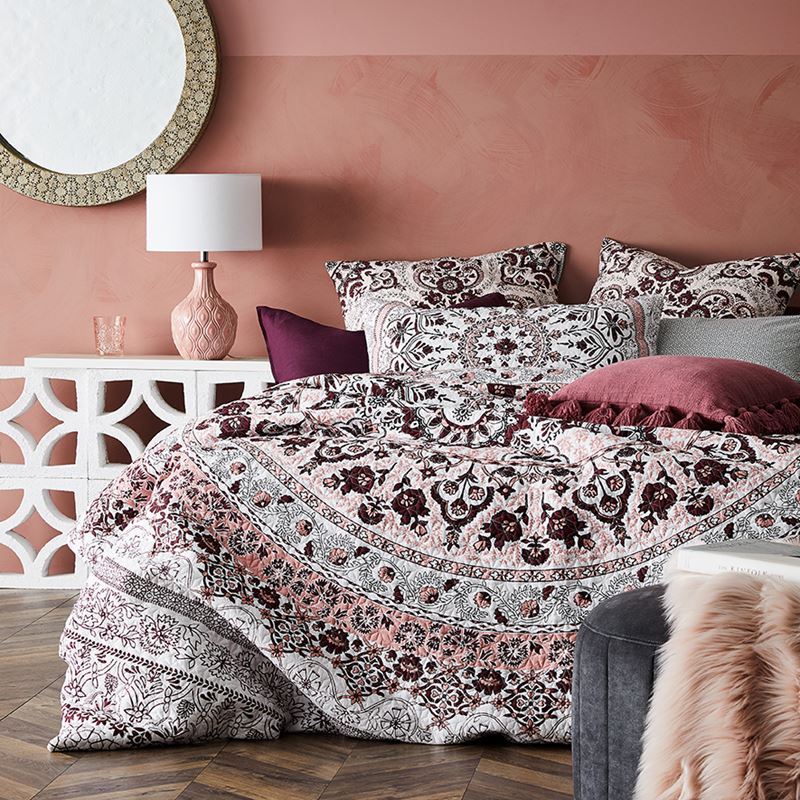 Soleil Quilted Quilt Cover Berry - Bedroom - Quilt Covers & Coverlets ...