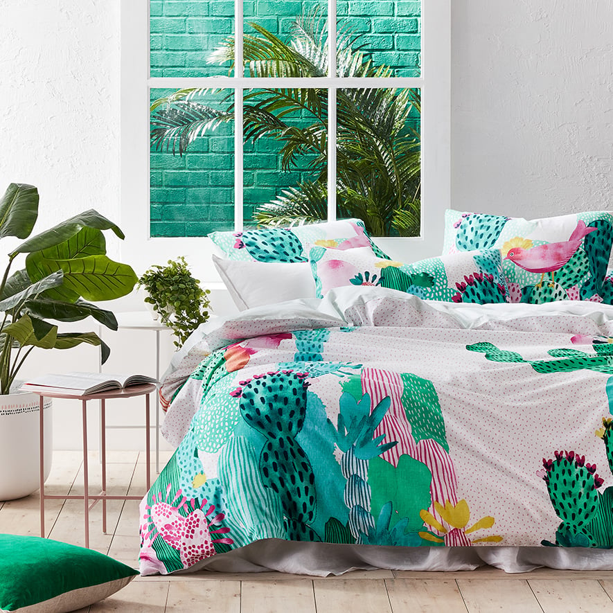 Home Republic - Prickly Pear Multi Quilt Cover Set + Separates | Adairs