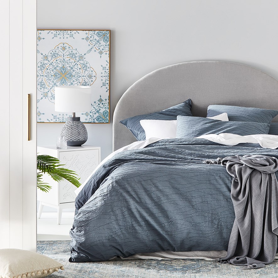 Home Republic - Sinclair Steel Quilt Cover Set + Separates | Adairs