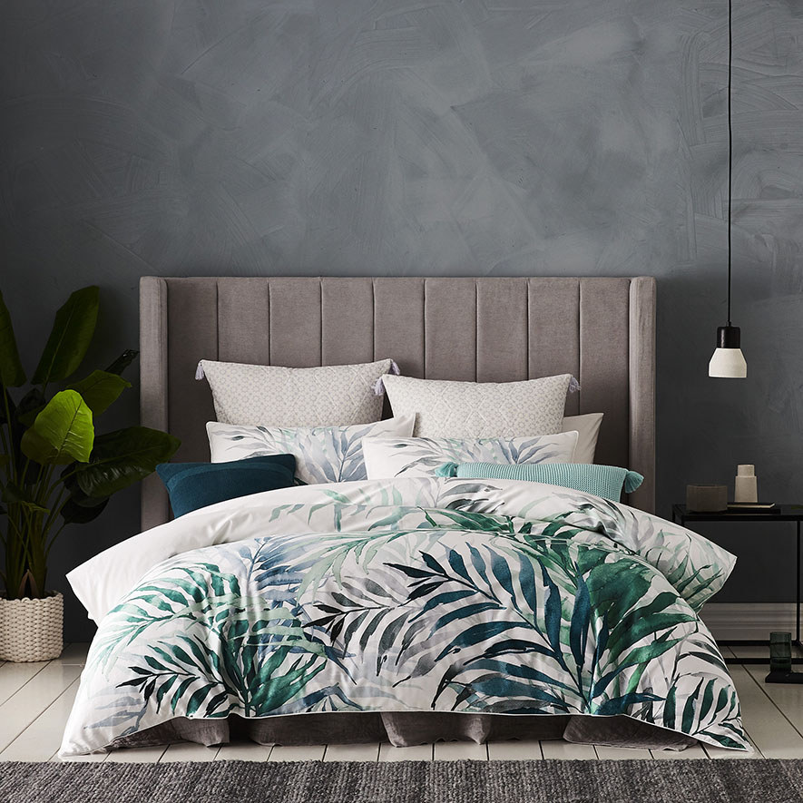 Mercer + Reid - Latania Green Quilt Cover Set + Separates | Adairs