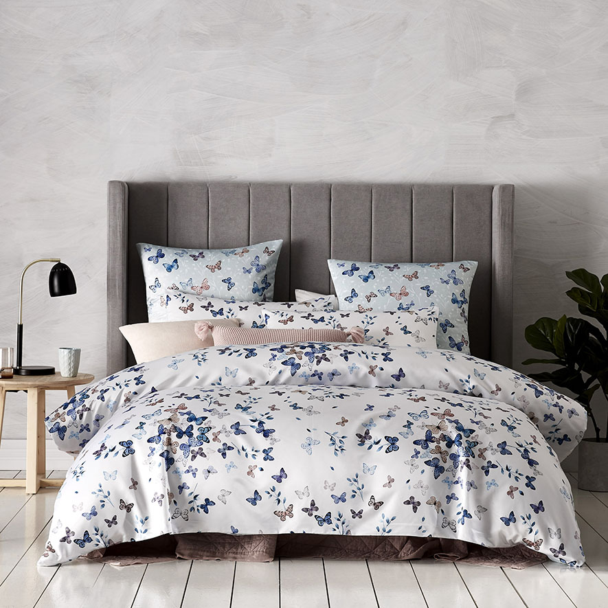 Mercer + Reid - Butterfly White Quilt Cover Set + Separates | Adairs