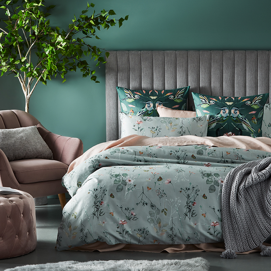 Mercer + Reid - Wildflower Sage Quilt Cover Set + Separates | Adairs