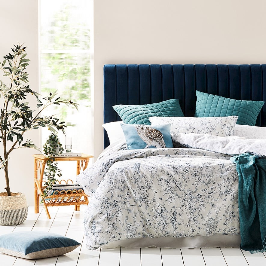 Mercer + Reid - Woodland Steel Blue Quilt Cover Set + Separates | Adairs