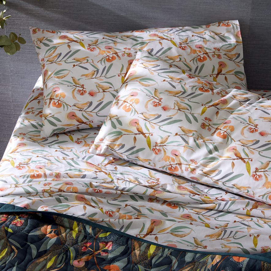 Dana Kinter Winged Messenger Printed Mist Sheet Set | Adairs