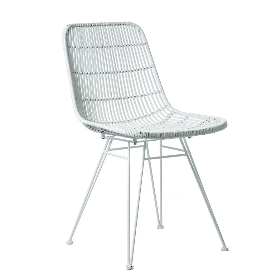 rattan white dining chairs