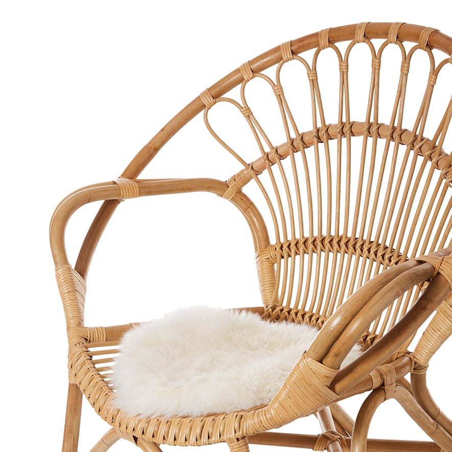 Home Republic Milo Bahama Rattan Chair 1 Seater Honey Adairs