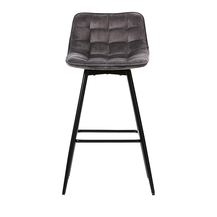 Montreal bar stool store charcoal velvet