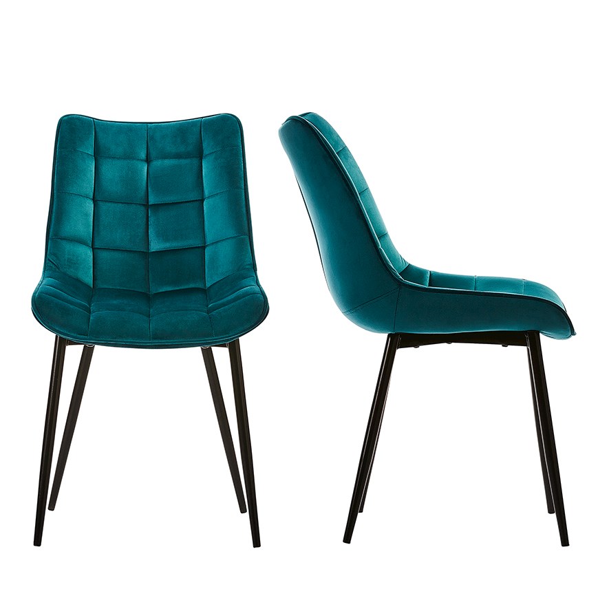 Turquoise velvet dining cheap chairs