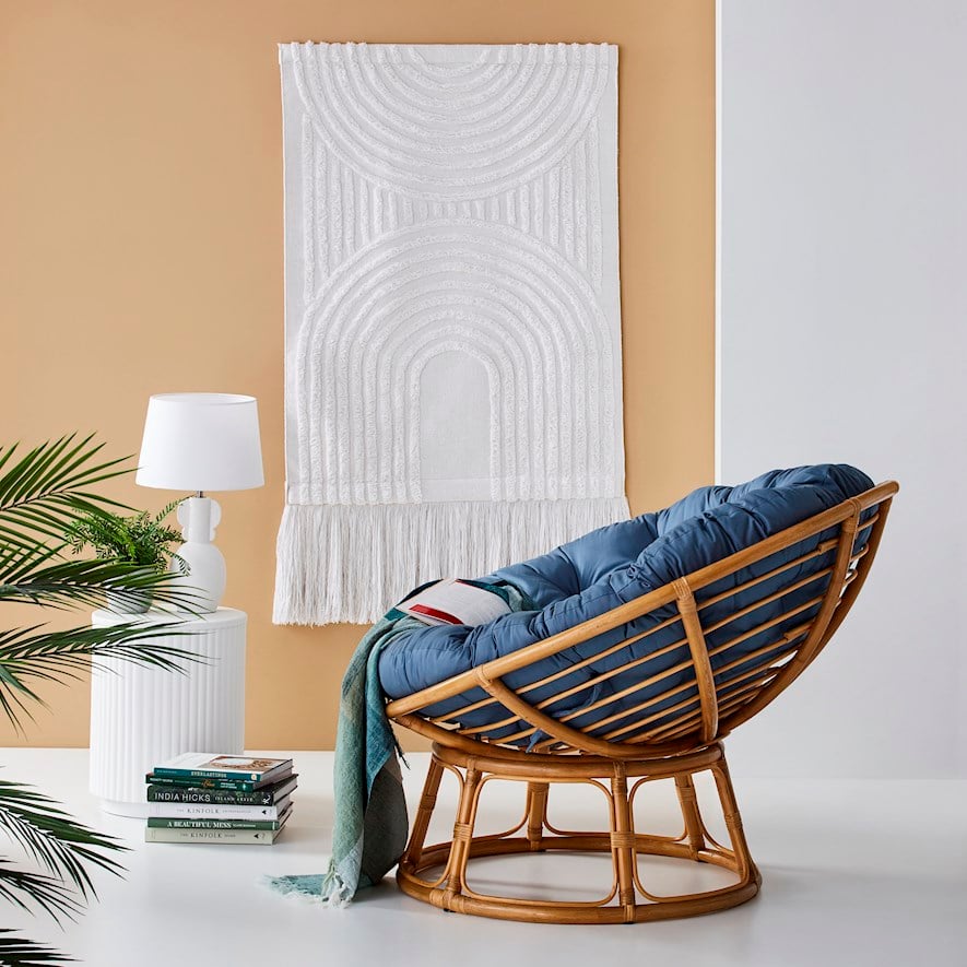 Flora rattan papasan discount chair