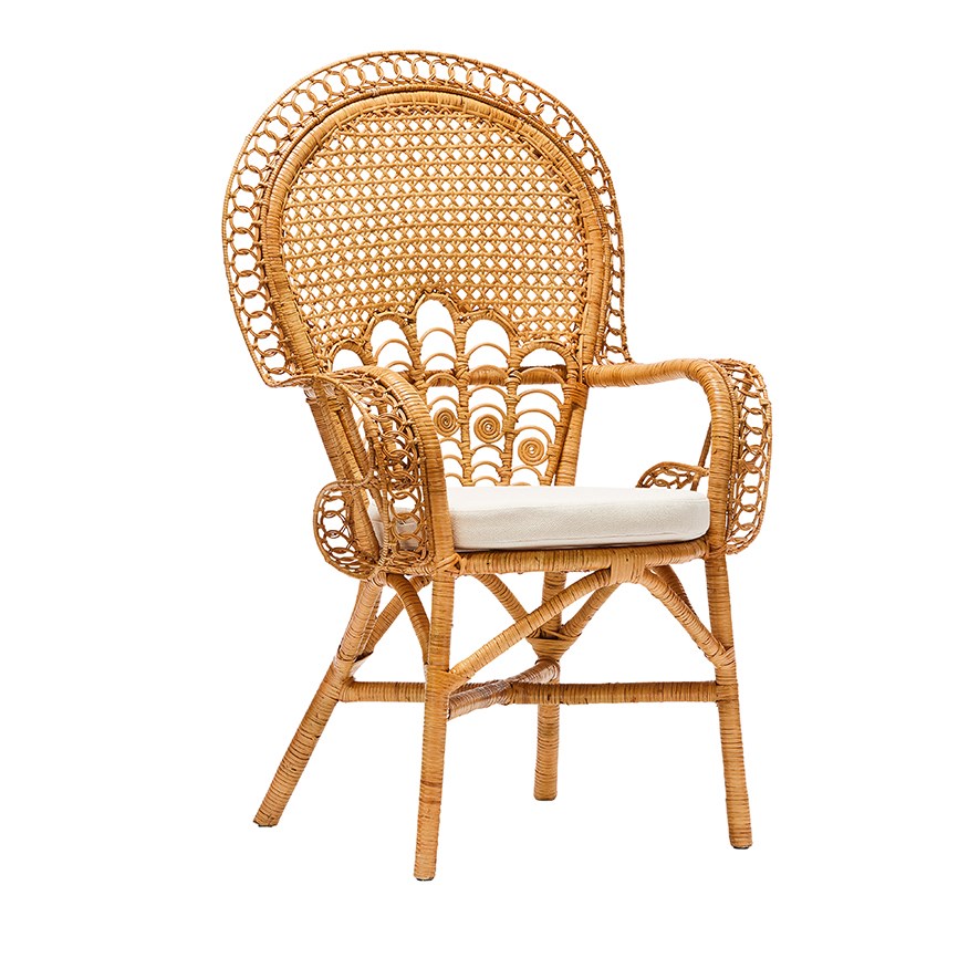 Francis Honey Rattan Chair Adairs