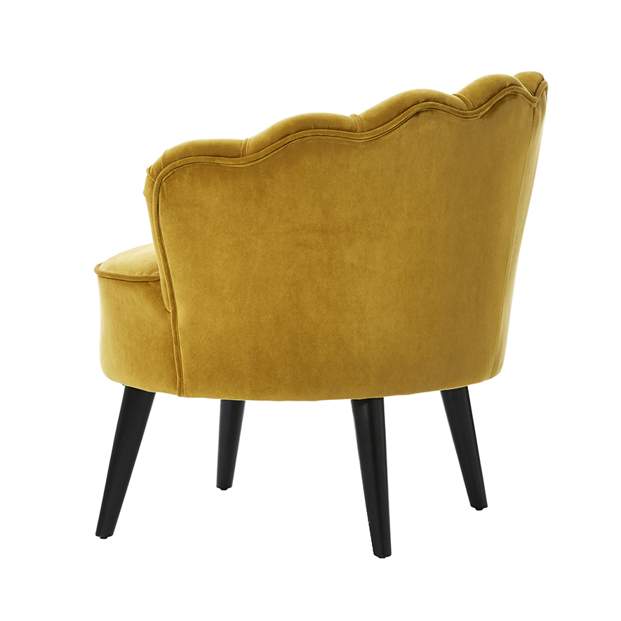 mustard velvet occasional chair