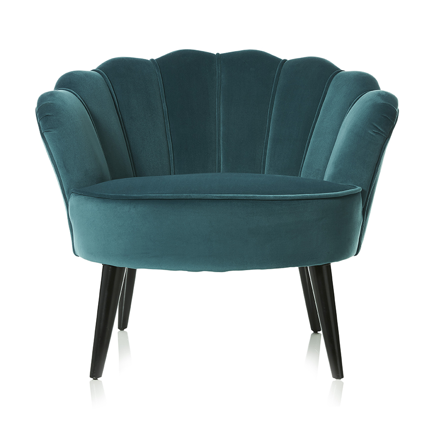 Ariel Teal Velvet Chair Adairs