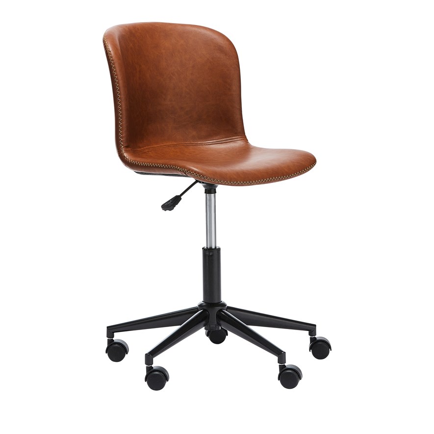 tan swivel office chair