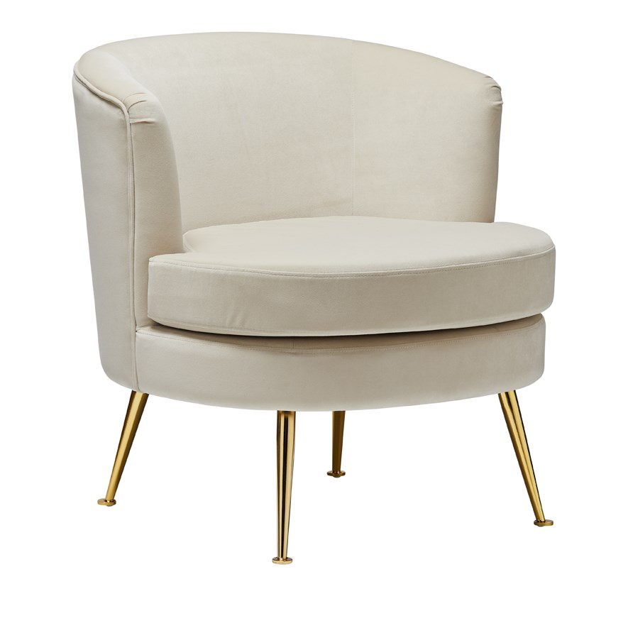 white velvet chair with gold legs