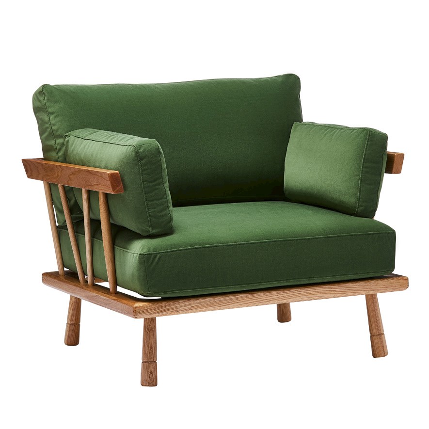 Copenhagen Fern Velvet Chair Adairs