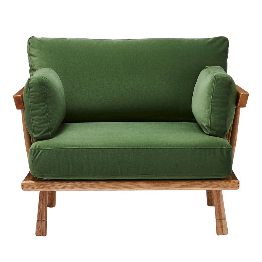 adairs green velvet chair