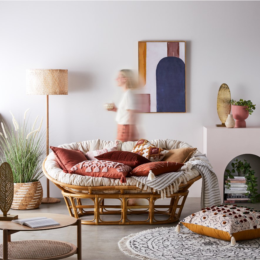 papasan chair in living room