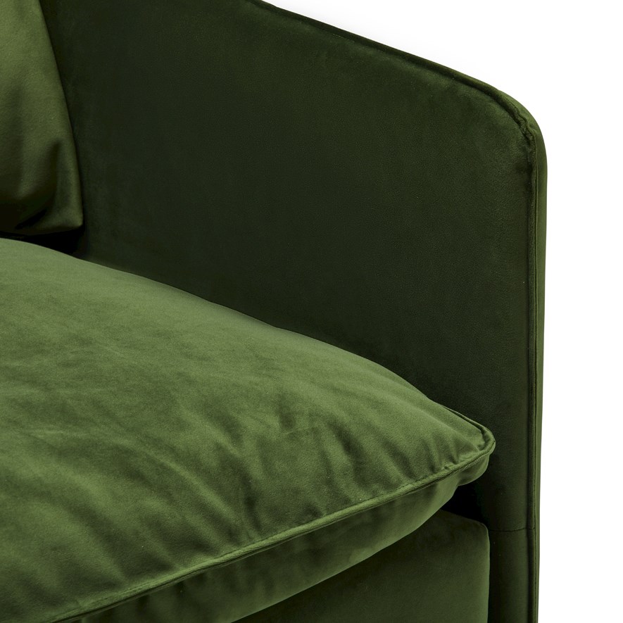 Forest Green Velvet Armchair Adairs