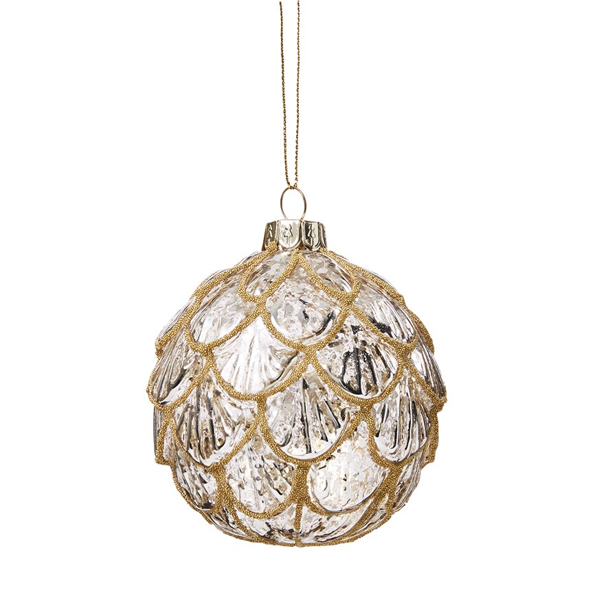 Baroque Gold Bauble | Adairs