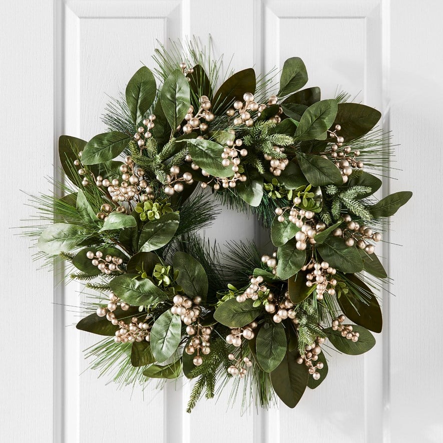 Champagne Berry Green & Champagne Wreath | Adairs