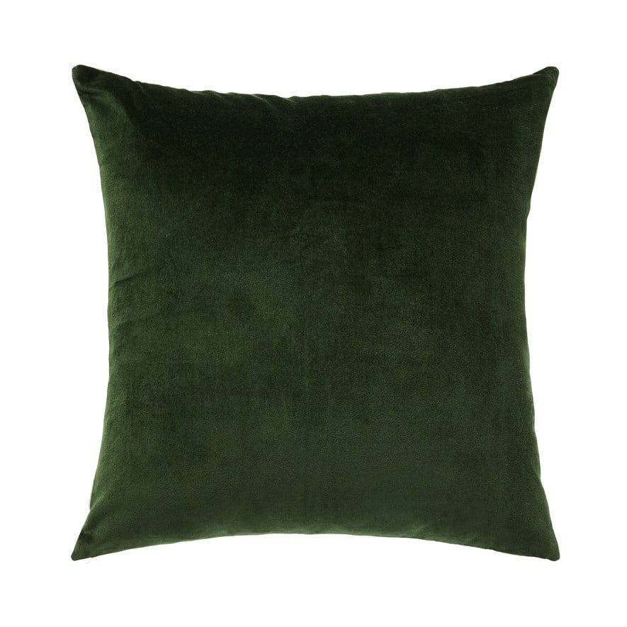 Olive green outlet velvet cushion