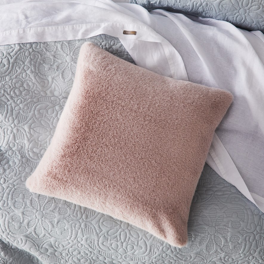 Dusty pink 2025 fluffy cushion